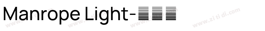 Manrope Light字体转换